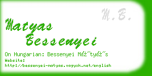 matyas bessenyei business card